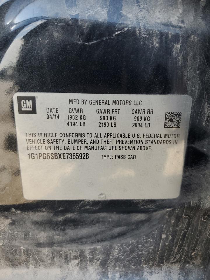 2014 Chevrolet Cruze Ltz VIN: 1G1PG5SBXE7365928 Lot: 82219885
