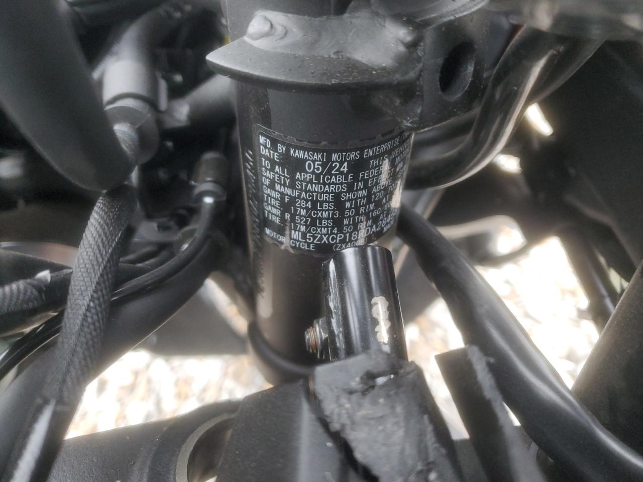 2024 Kawasaki Zx400 P VIN: ML5ZXCP18RDA28456 Lot: 86293225