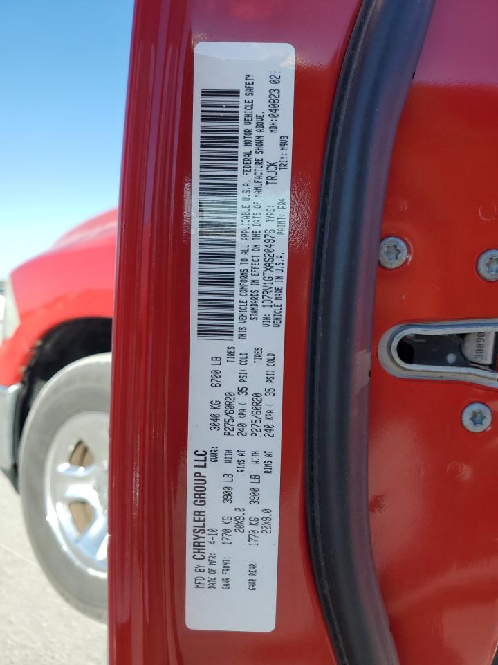 2010 Dodge Ram 1500 VIN: 1D7RV1GTXAS204976 Lot: 86682745