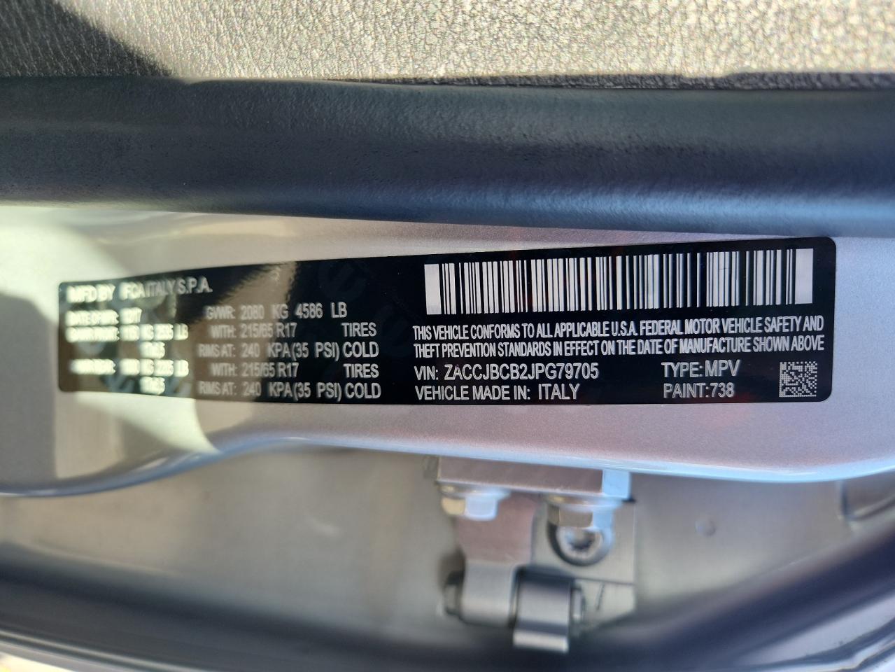 2018 Jeep Renegade Trailhawk VIN: ZACCJBCB2JPG79705 Lot: 85575785