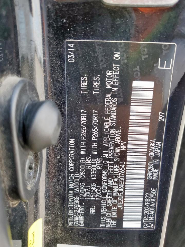 2014 Toyota 4Runner Sr5 VIN: JTEZU5JR4E5076543 Lot: 81745815