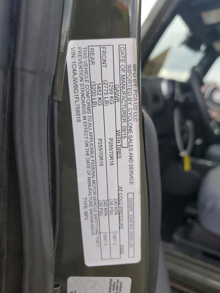 2015 Jeep Wrangler Sahara VIN: 1C4AJWBG1FL768818 Lot: 83868715