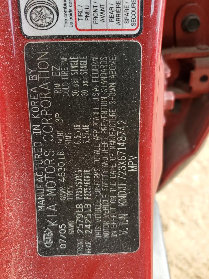 2006 Kia New Sportage VIN: KNDJF723X67148742 Lot: 82325395