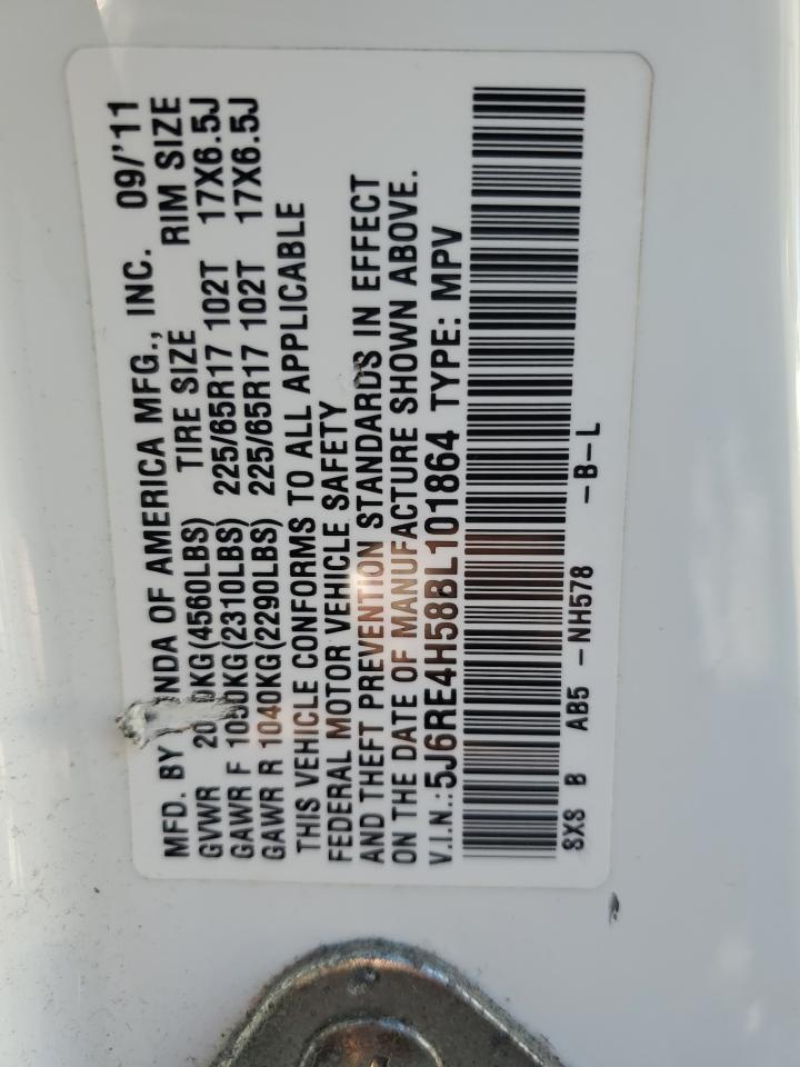 2011 Honda Cr-V Ex VIN: 5J6RE4H58BL101864 Lot: 81919685