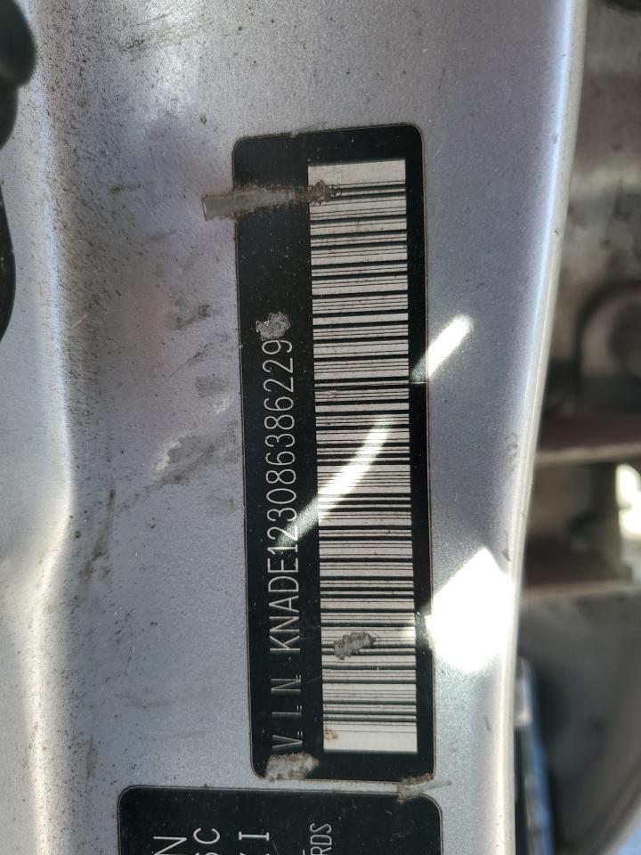 2008 Kia Rio Base VIN: KNADE123086386229 Lot: 86829155