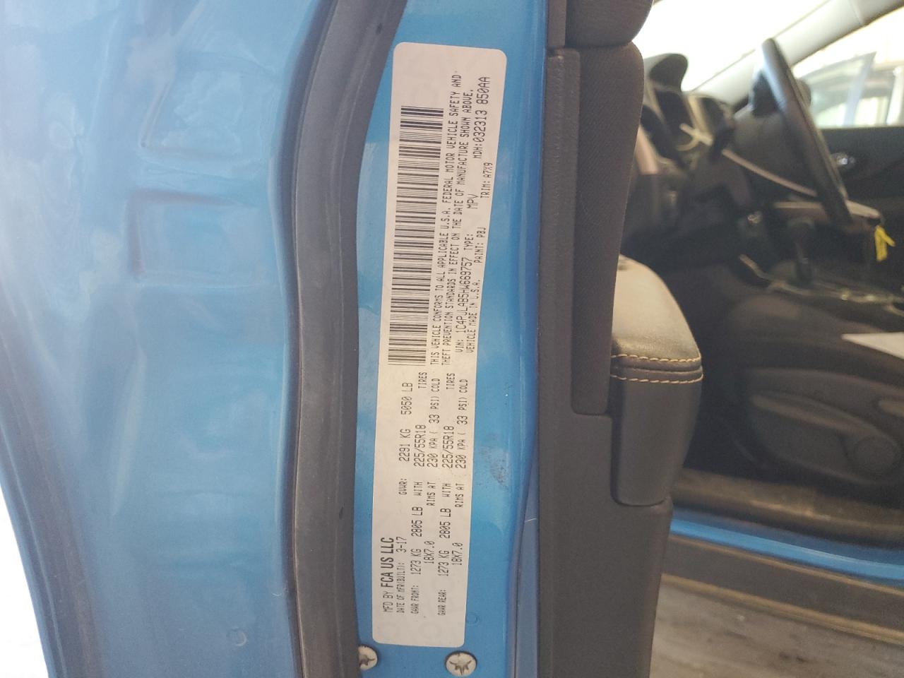 2017 Jeep Cherokee Sport VIN: 1C4PJLAB5HW669757 Lot: 87021195