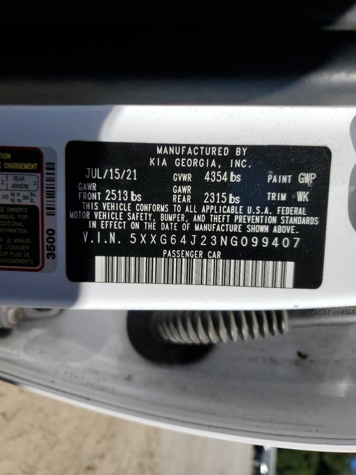 2022 Kia K5 Gt Line VIN: 5XXG64J23NG099407 Lot: 86672915