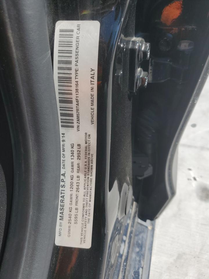 2015 Maserati Ghibli S VIN: ZAM57RTA4F1138164 Lot: 86710725