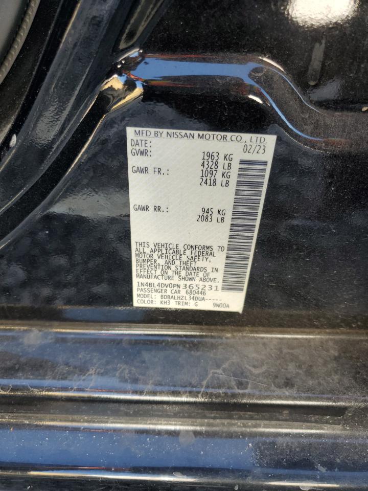 2023 Nissan Altima Sv VIN: 1N4BL4DV0PN365231 Lot: 82355175