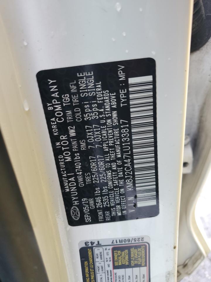 2020 Hyundai Tucson Se VIN: KM8J2CA47LU133817 Lot: 90615555