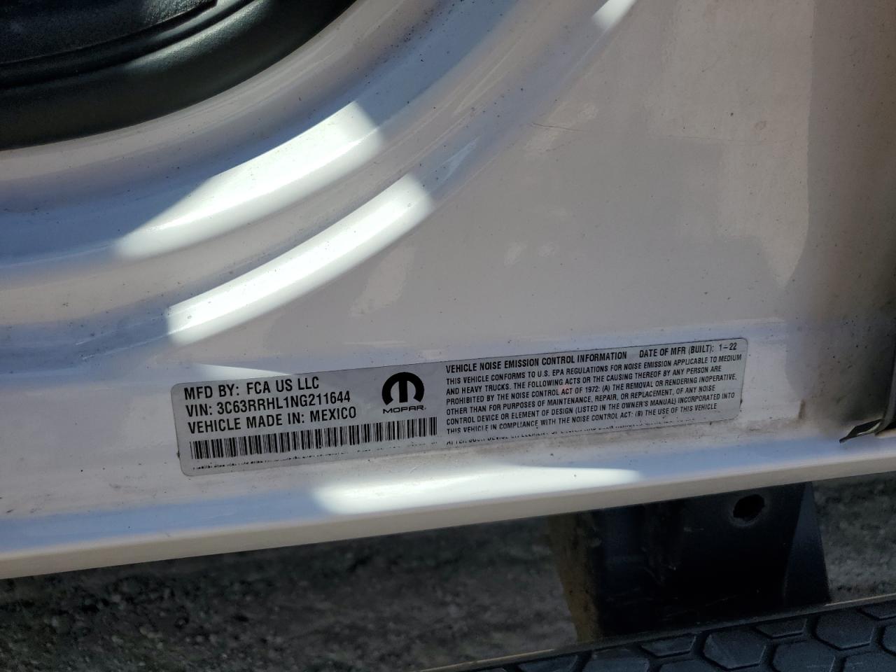 2022 Ram 3500 Big Horn/Lone Star VIN: 3C63RRHL1NG211644 Lot: 84829775