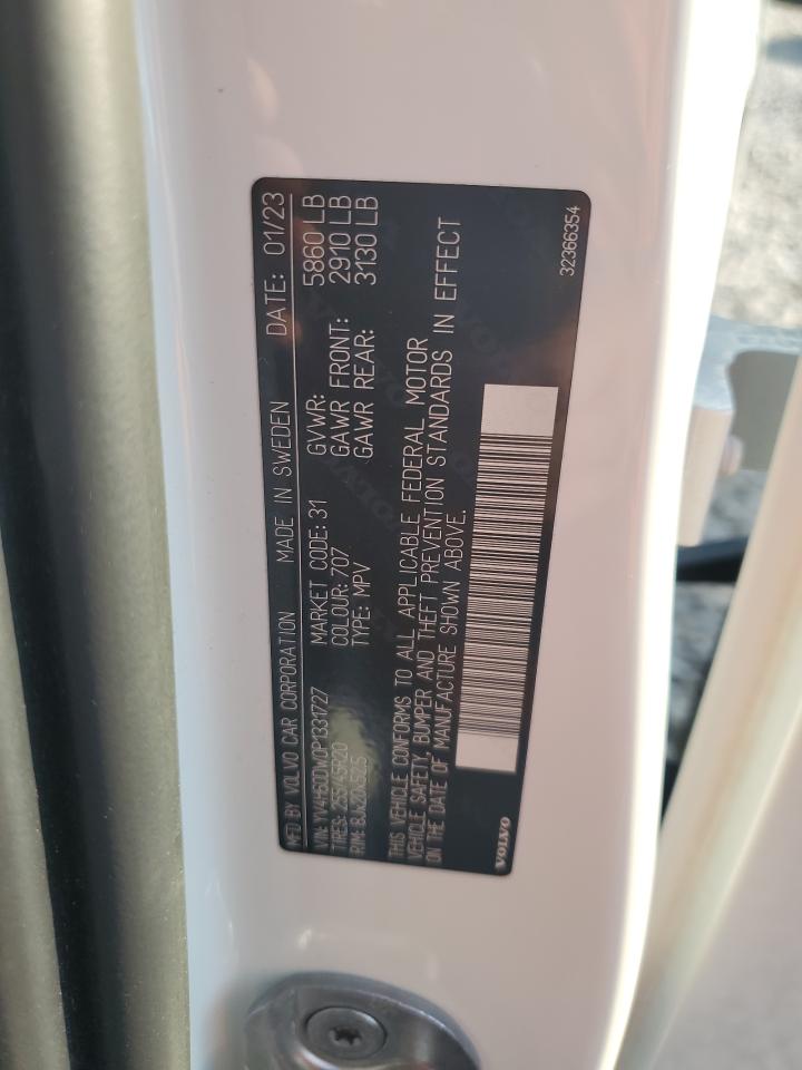 2023 Volvo Xc60 Plus VIN: YV4H60DW0P1331727 Lot: 81937125