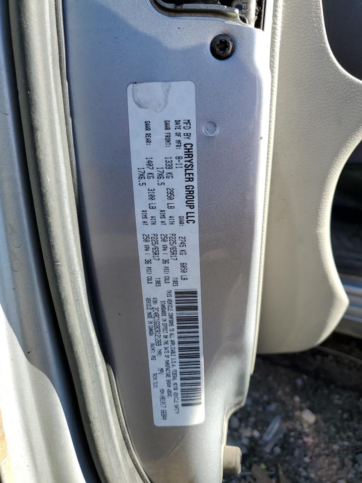 2012 Chrysler Town & Country Limited VIN: 2C4RC1GG9CR121269 Lot: 86856415