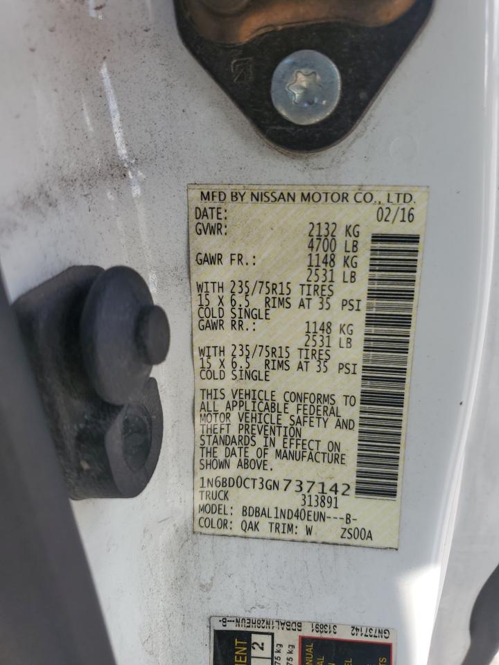 2016 Nissan Frontier S VIN: 1N6BD0CT3GN737142 Lot: 86456825