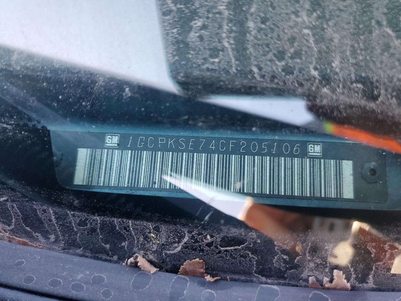 2012 Chevrolet Silverado K1500 Lt VIN: 1GCPKSE74CF205106 Lot: 82201715