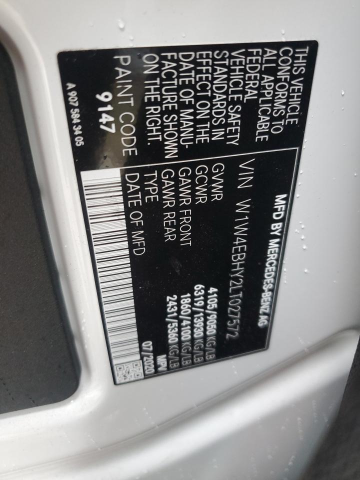 2020 Mercedes-Benz Sprinter 2500 VIN: W1W4EBHY2LT027572 Lot: 85487565
