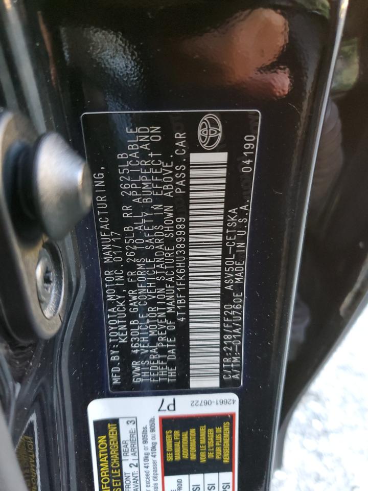 2017 Toyota Camry Le VIN: 4T1BF1FK6HU389989 Lot: 82525225