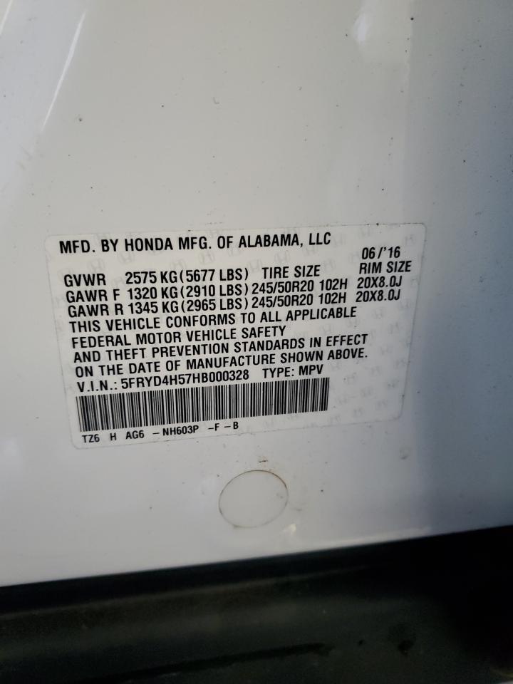 2017 Acura Mdx Technology VIN: 5FRYD4H57HB000328 Lot: 89725155