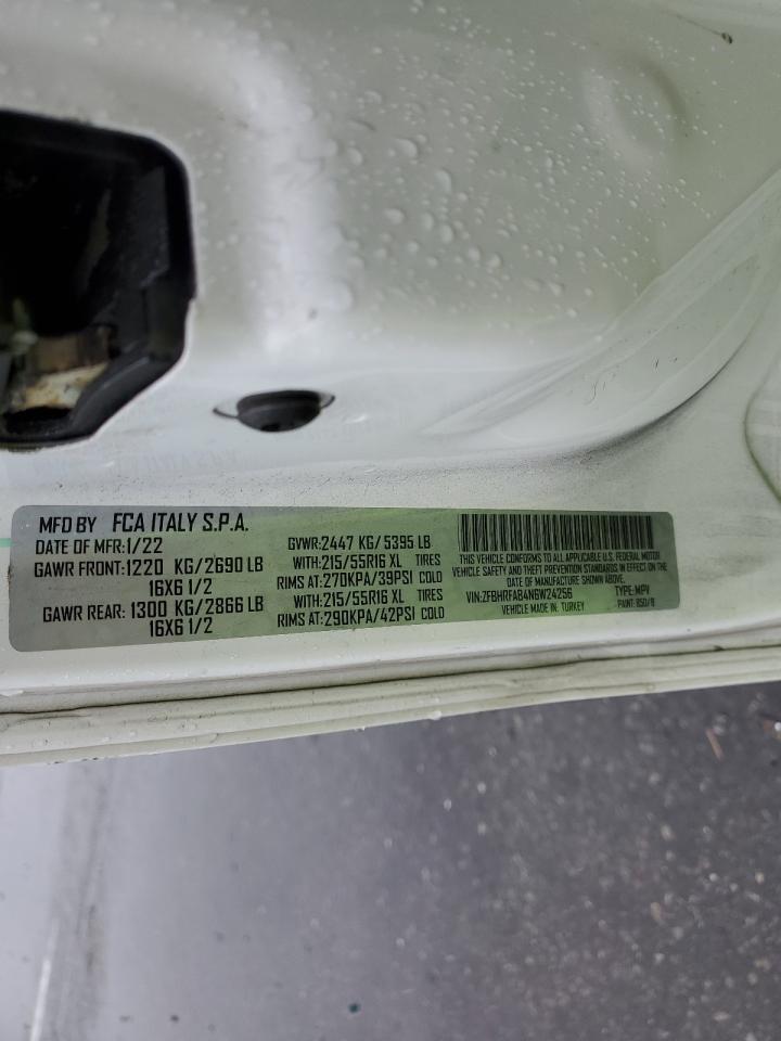 2022 Ram Promaster City Tradesman VIN: ZFBHRFAB4N6W24256 Lot: 85881405