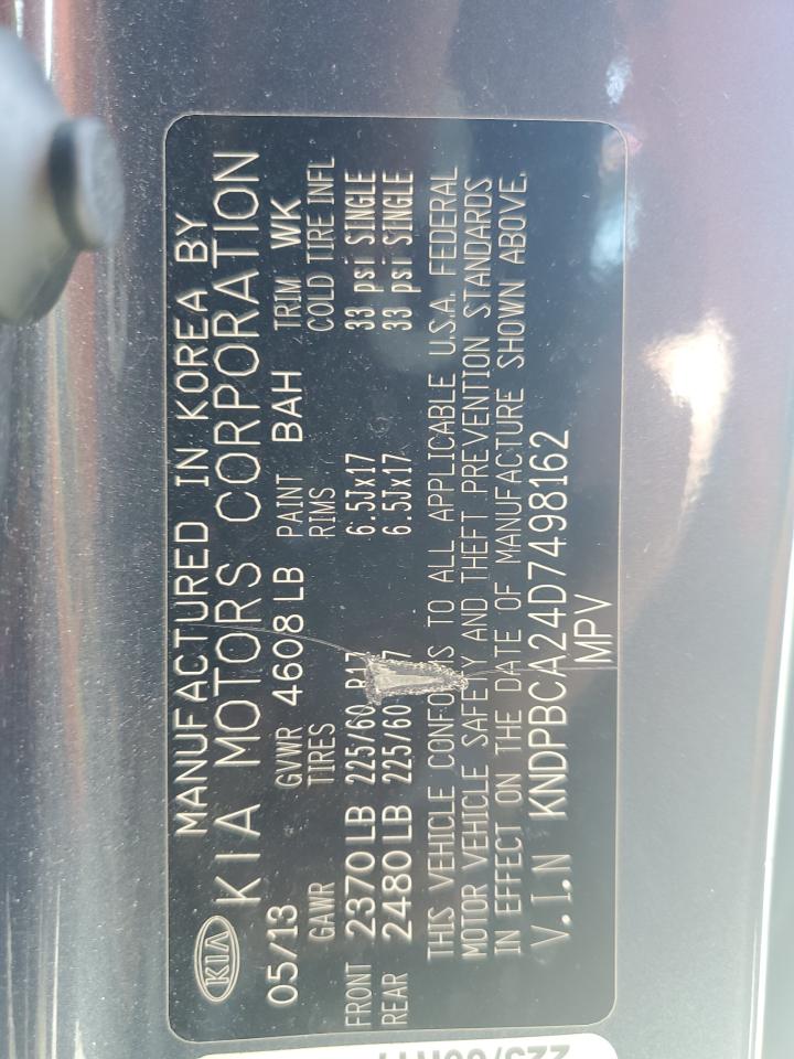 2013 Kia Sportage Lx VIN: KNDPBCA24D7498162 Lot: 86121675