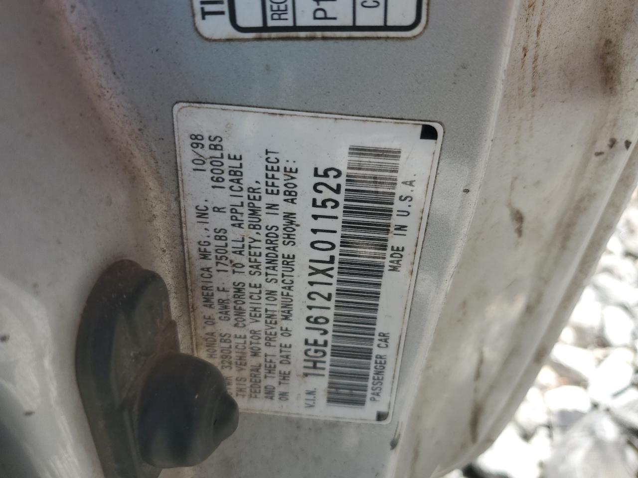 1999 Honda Civic Dx VIN: 1HGEJ6121XL011525 Lot: 82189525