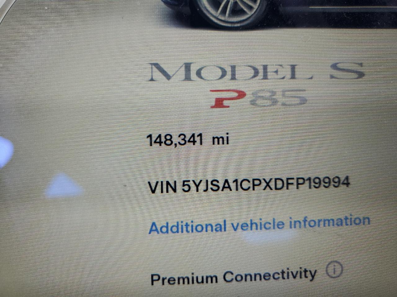 2013 Tesla Model S VIN: 5YJSA1CPXDFP19994 Lot: 84436245