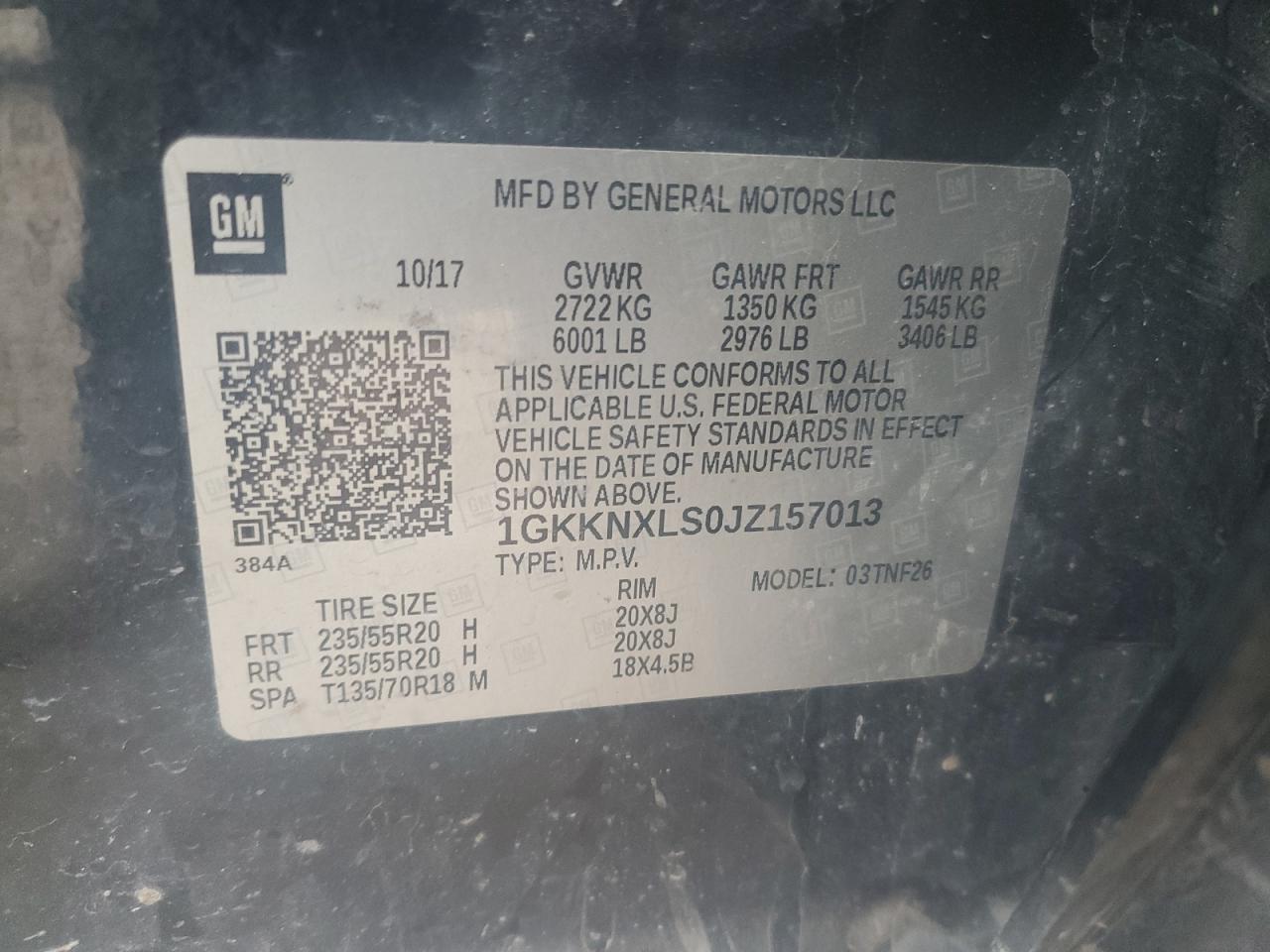 2018 GMC Acadia Denali VIN: 1GKKNXLS0JZ157013 Lot: 84209585