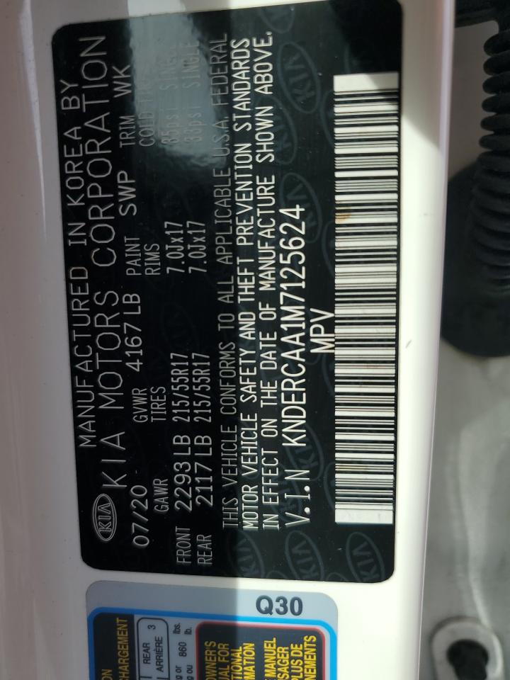 2021 Kia Seltos Ex VIN: KNDERCAA1M7125624 Lot: 82596655