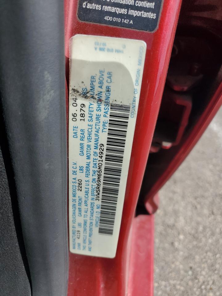 2005 Volkswagen Jetta Gls Tdi VIN: 3VWSR69M65M014929 Lot: 85122965