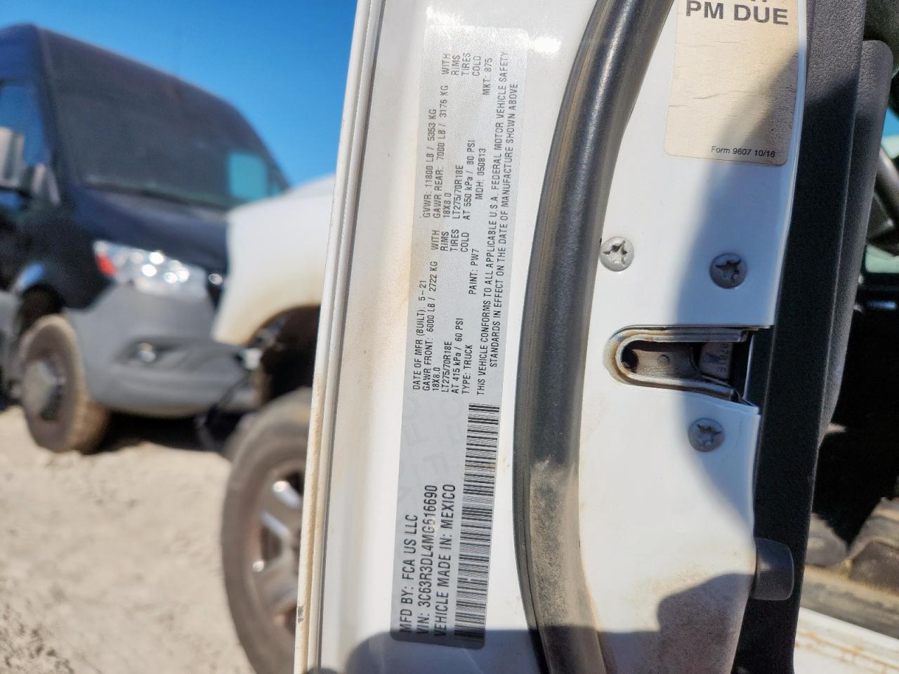 2021 Ram 3500 Big Horn VIN: 3C63R3DL4MG616690 Lot: 82332125