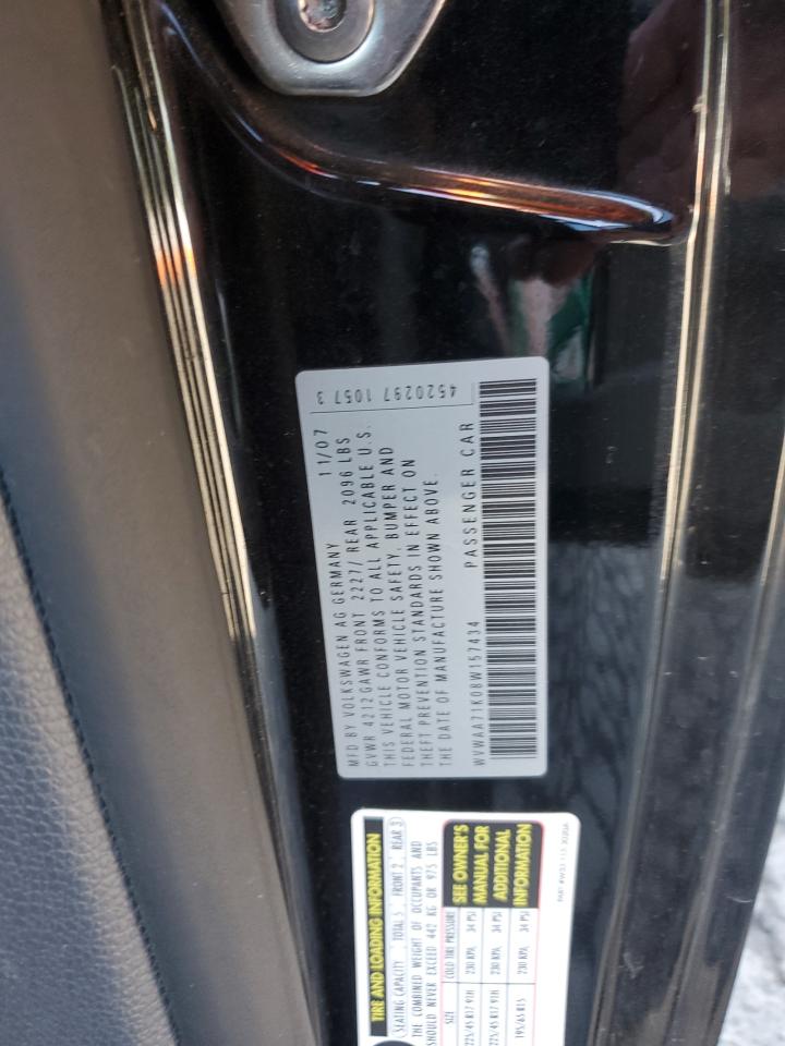 2008 Volkswagen Rabbit VIN: WVWAA71K08W157434 Lot: 84986855