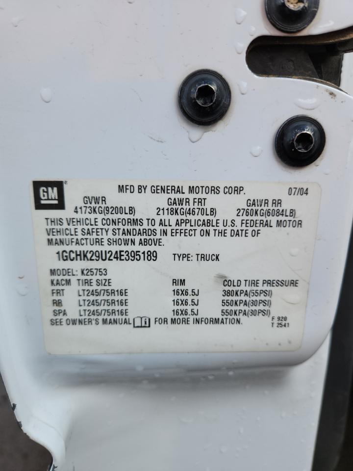 2004 Chevrolet Silverado K2500 Heavy Duty VIN: 1GCHK29U24E395189 Lot: 85279365