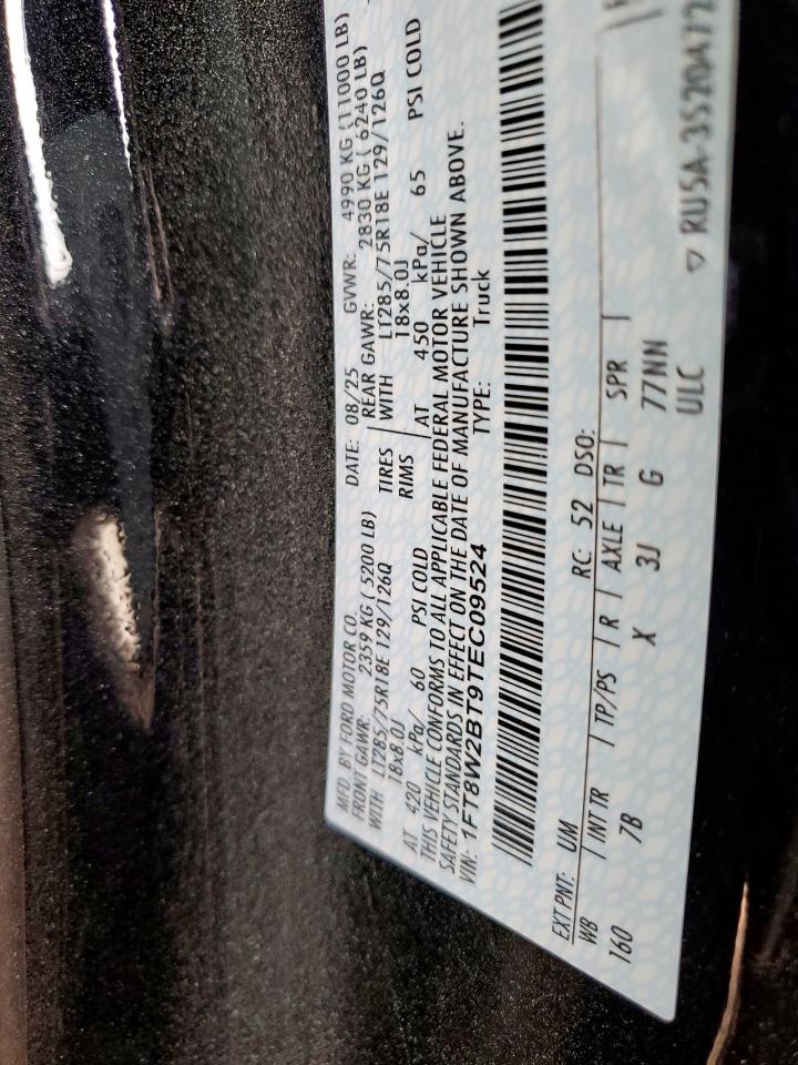 2026 Ford F250 Super Duty VIN: 1FT8W2BT9TEC09524 Lot: 85588545