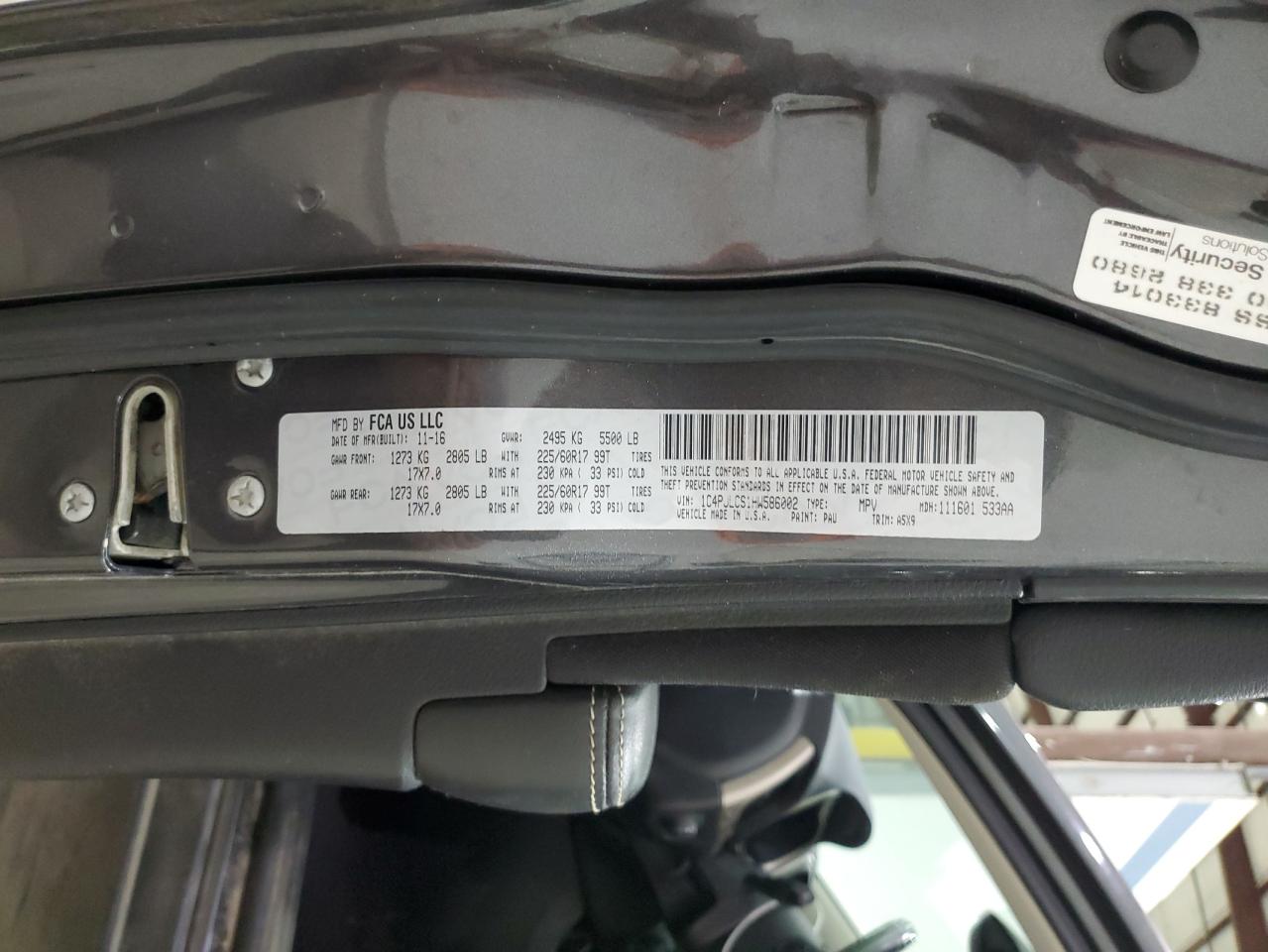 2017 Jeep Cherokee Latitude VIN: 1C4PJLCS1HW586002 Lot: 85866275