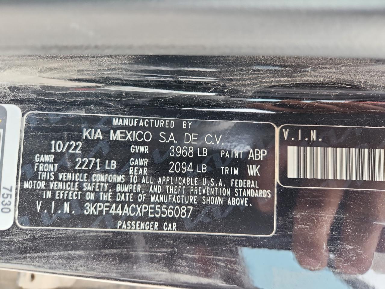 2023 Kia Forte Gt VIN: 3KPF44ACXPE556087 Lot: 90023055