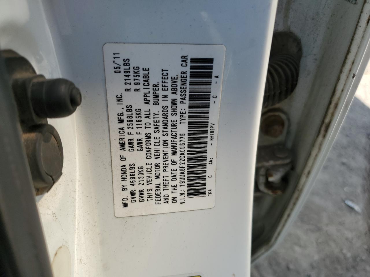 2012 Acura Tl VIN: 19UUA8F22CA006775 Lot: 81982965