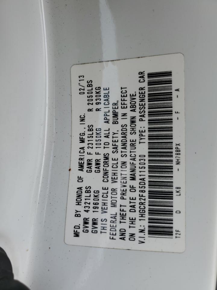 2013 Honda Accord Exl VIN: 1HGCR2F85DA115030 Lot: 84933475