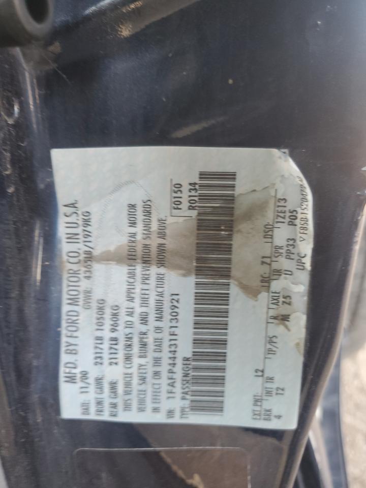 2001 Ford Mustang VIN: 1FAFP44431F130921 Lot: 91164215