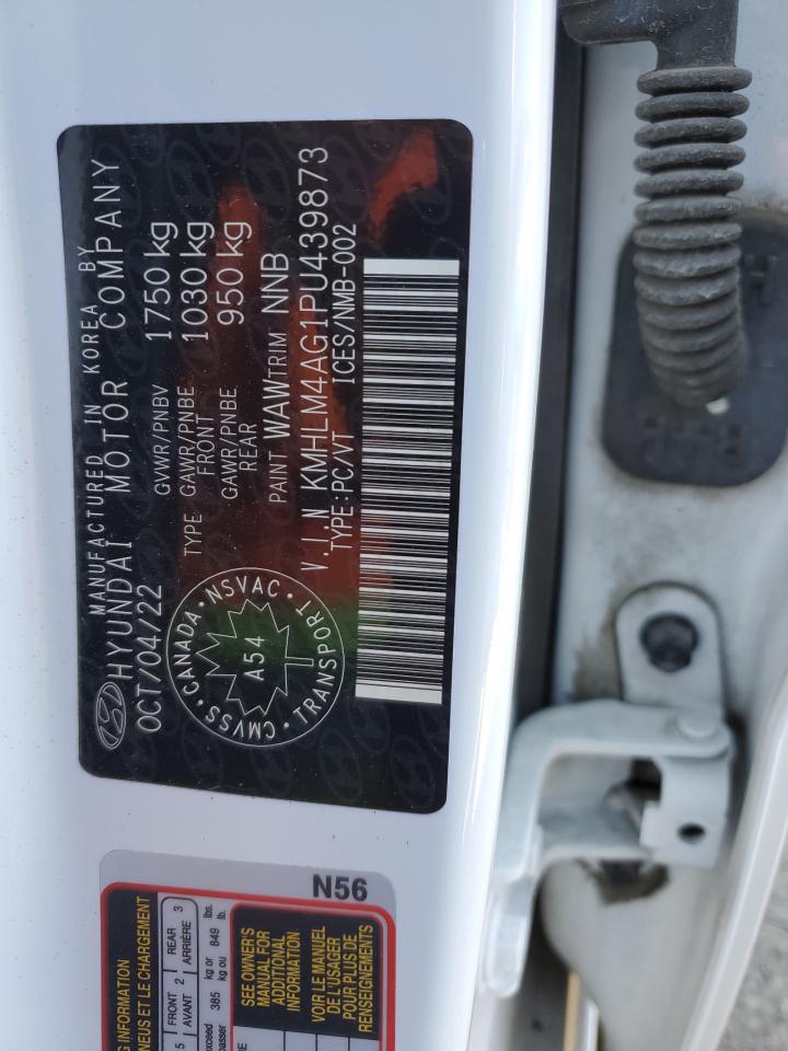 2023 Hyundai Elantra Sel VIN: KMHLM4AG1PU439873 Lot: 85501235