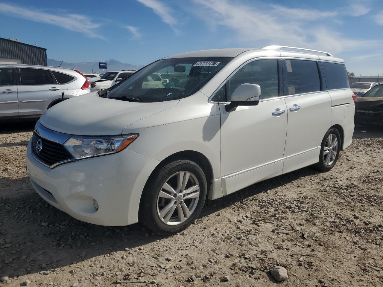 2013 Nissan Quest S white van gas JN8AE2KP2D9062436 photo #1