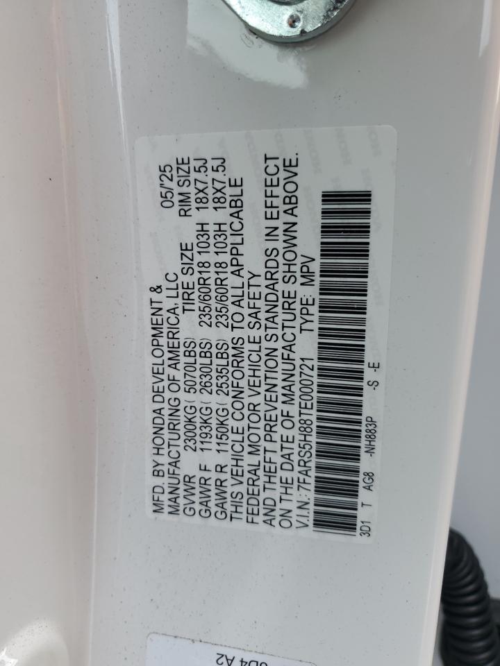 2026 Honda Cr-V Sport-L VIN: 7FARS5H88TE000721 Lot: 81921735