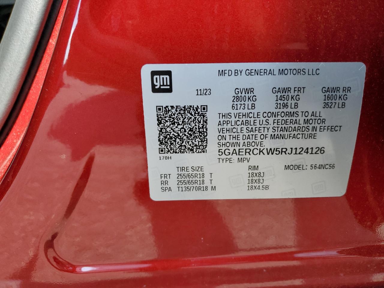 2024 Buick Enclave Premium VIN: 5GAERCKW5RJ124126 Lot: 89728045