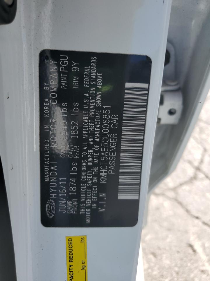 2012 Hyundai Accent Gls VIN: KMHCT5AE5CU006851 Lot: 85316575