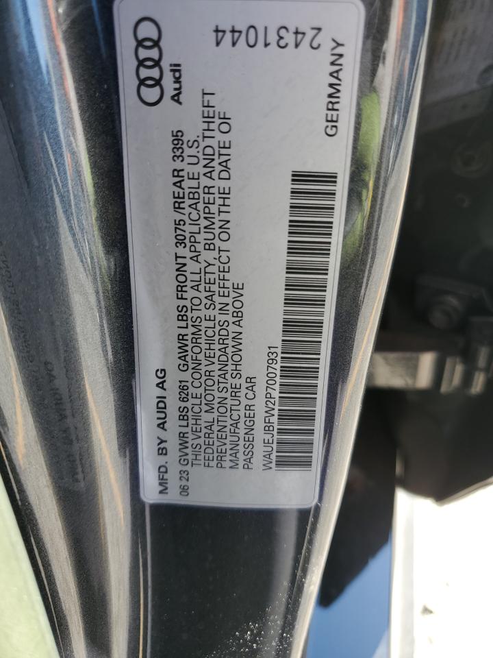 2023 Audi E-Tron Gt Prestige VIN: WAUEJBFW2P7007931 Lot: 85133465