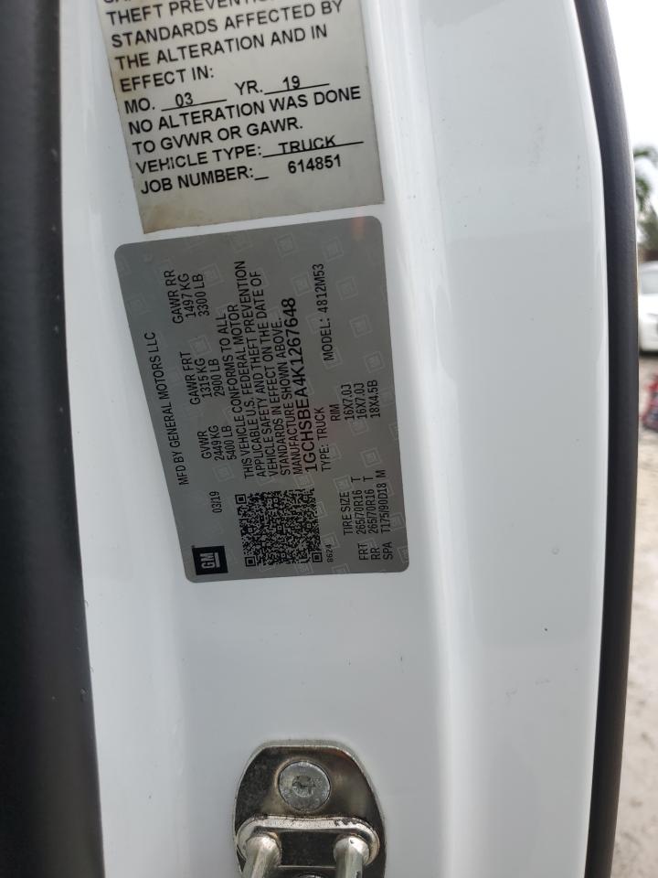 2019 Chevrolet Colorado VIN: 1GCHSBEA4K1267648 Lot: 85203745