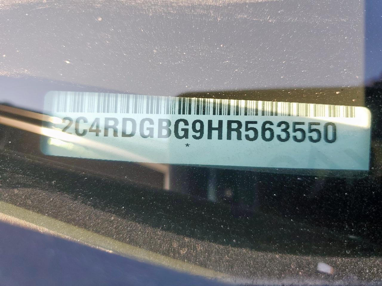 2017 Dodge Grand Caravan Se VIN: 2C4RDGBG9HR563550 Lot: 85767445