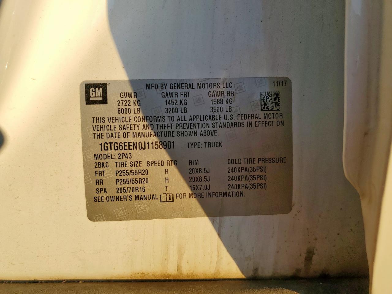 2018 GMC Canyon Denali VIN: 1GTG6EEN0J1158901 Lot: 82228045