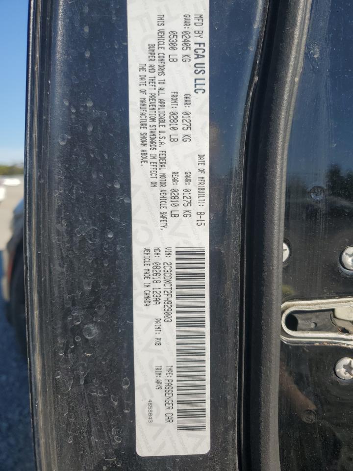 2015 Dodge Charger R/T VIN: 2C3CDXCT2FH929003 Lot: 82667035