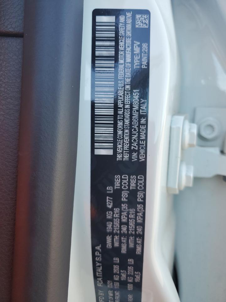 2021 Jeep Renegade Sport VIN: ZACNJCAB6MPM80451 Lot: 87091385