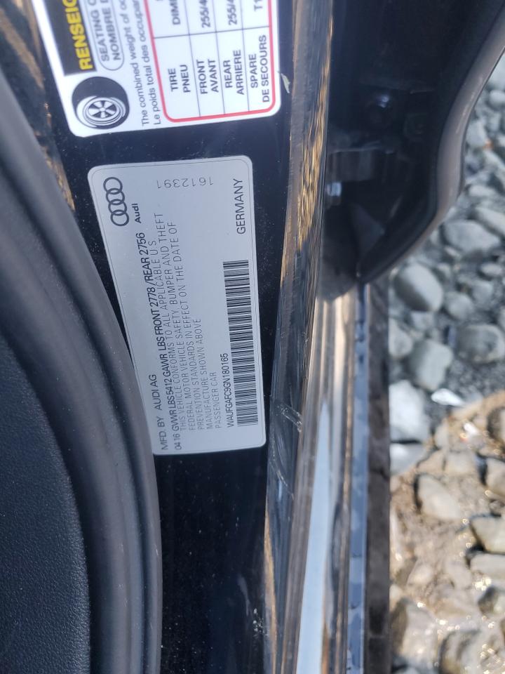 2016 Audi A6 Premium Plus VIN: WAUFGAFC9GN180165 Lot: 89634525